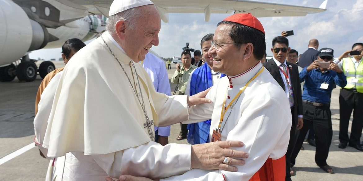 Cardinal Bo with Pope Francis - Copyright: Vatican Media