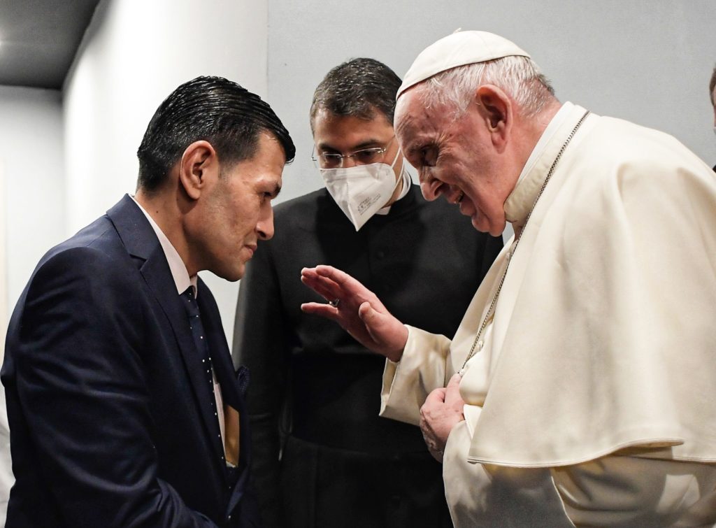 Pope Francis Meets Father of Drowned Boy