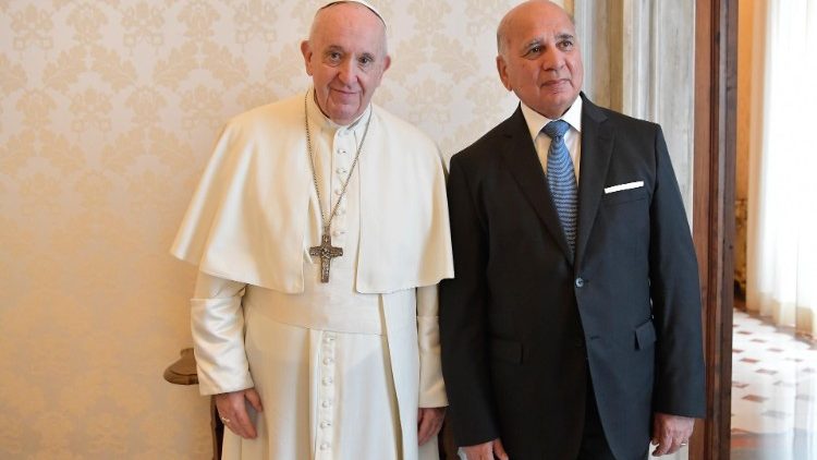 Pope with Iraq's Minister of Foreign Affairs - Copyright: Vatican Media