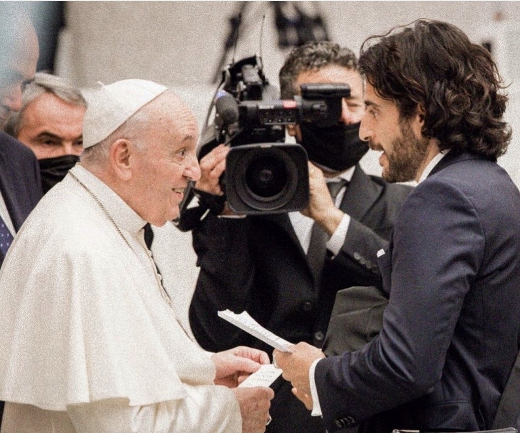 Jonathan Roumie who plays Jesus on the Chosen after meeting Pope