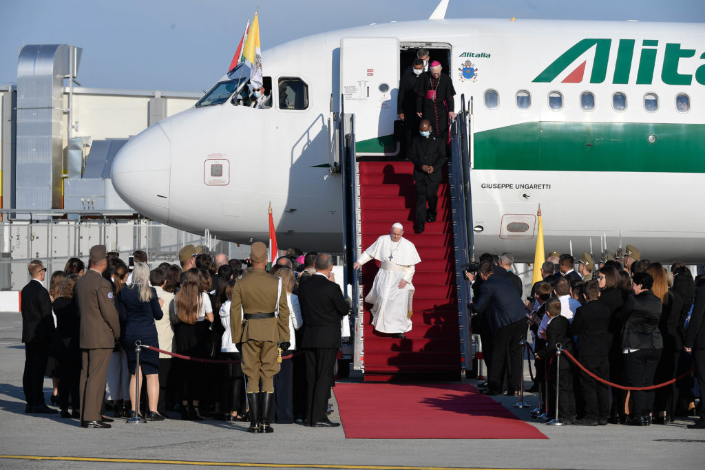 Pope Francis Arrives in Budapest