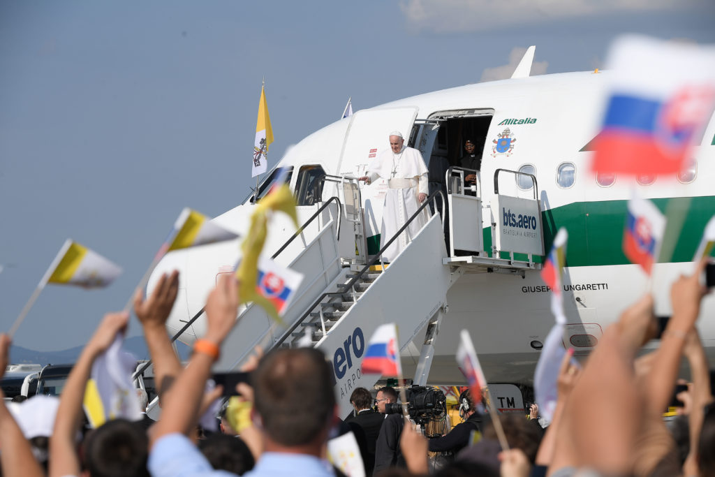 Pope Francis Already in Bratislava, Slovakia