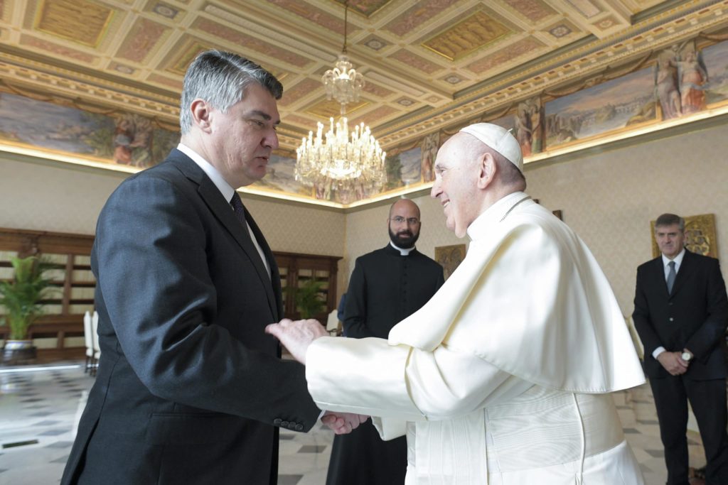 El Papa se reúne con el presidente de Croacia