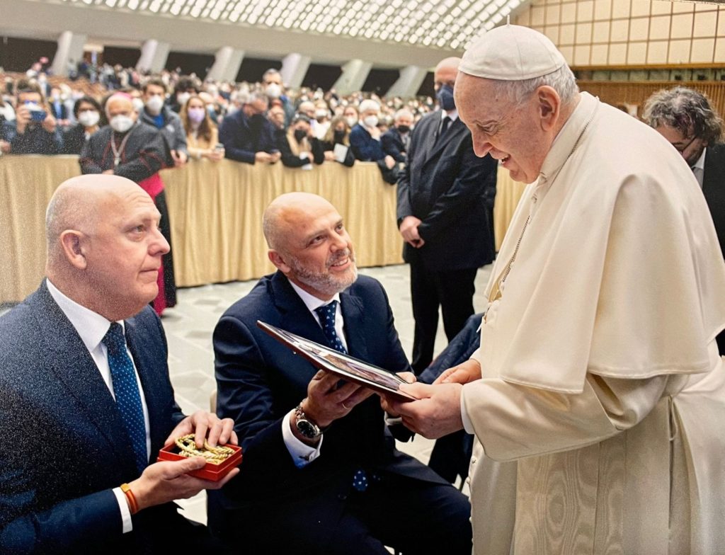 Pope Has His Medal as Brother of Our Lady of Hope of Triana