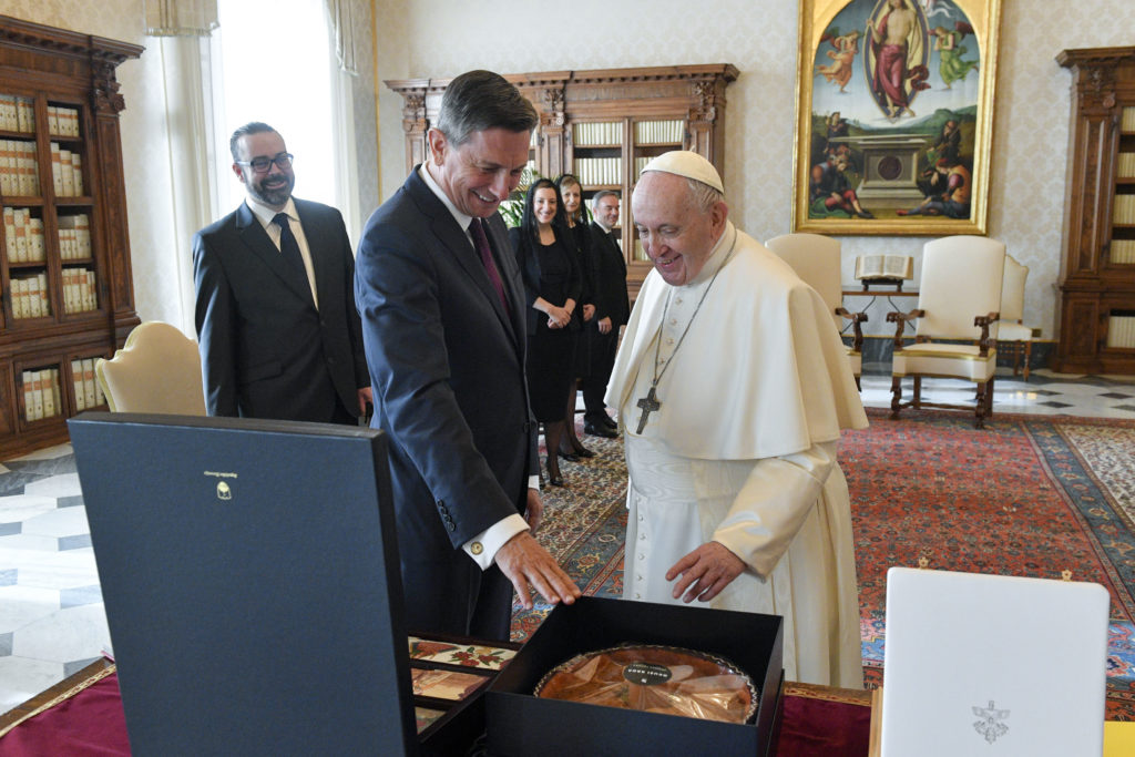 Pope Francis Meets President of Slovenia in Vatican