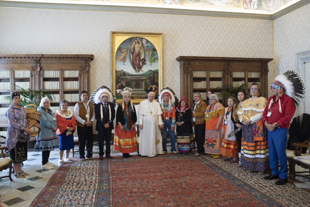 The Pope Meets With Members Of The First Nations Of Canada