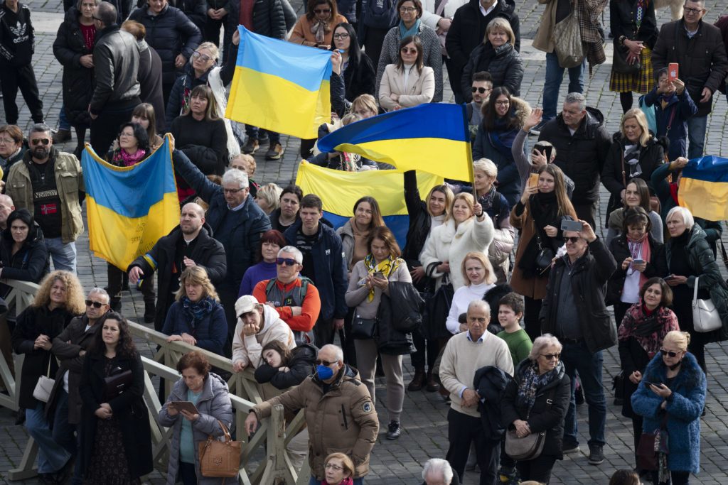 “I renew my wish for peace for dear and tormented Ukraine”.