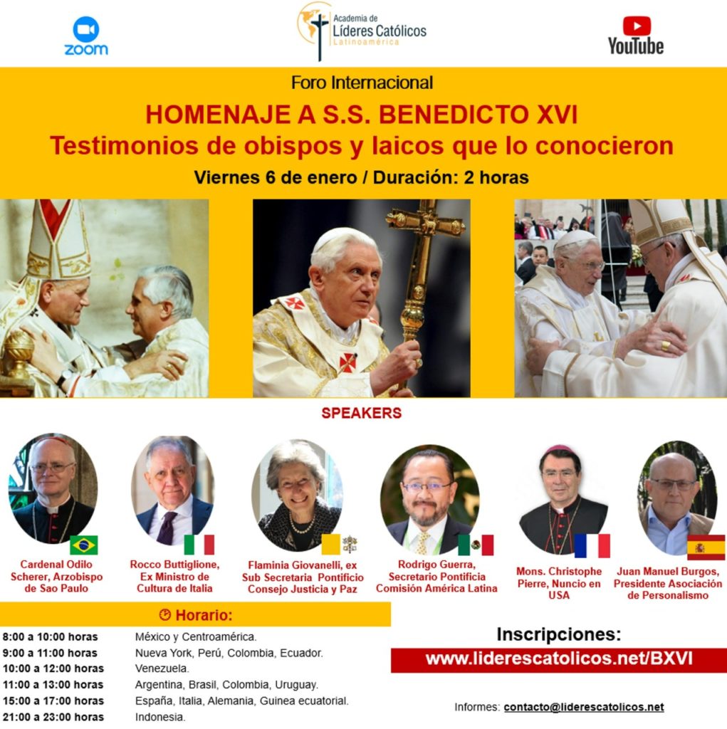 Foro internacional para recordar al Papa Benedicto XVI