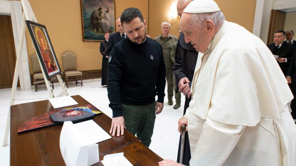 Encuentro del Papa y el Presidente Zelensky