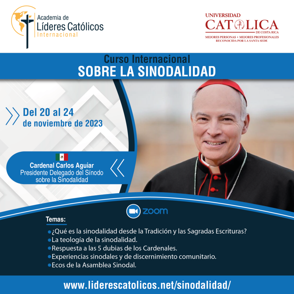 El Cardenal Aguiar participará en el primer curso internacional sobre sinodalidad