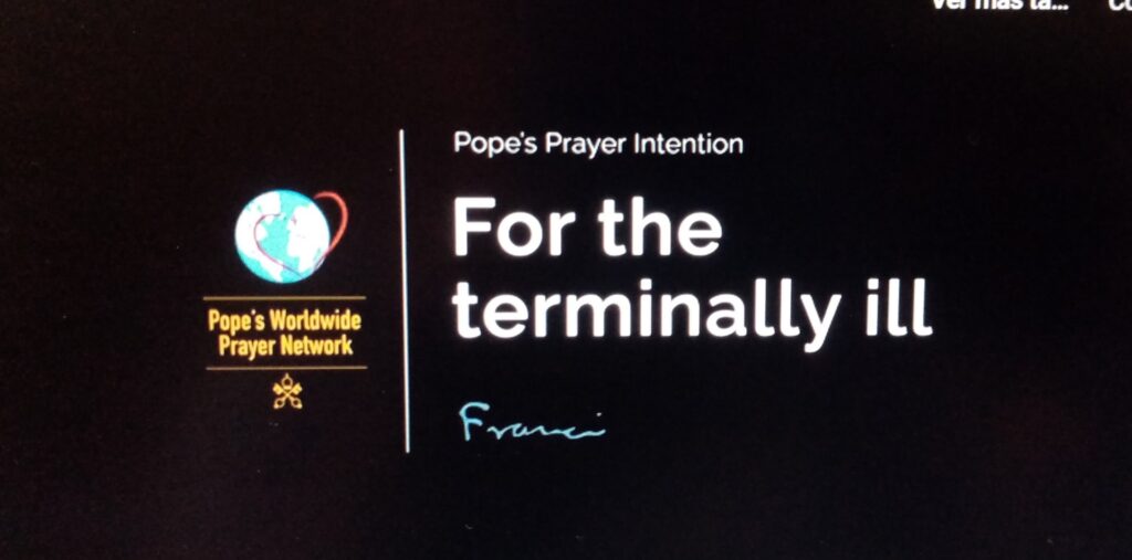 “Let us pray for the terminally ill”