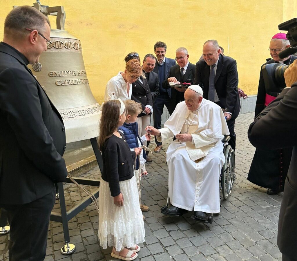 The Pope Blesses the “Voice of the Unborn” Bell