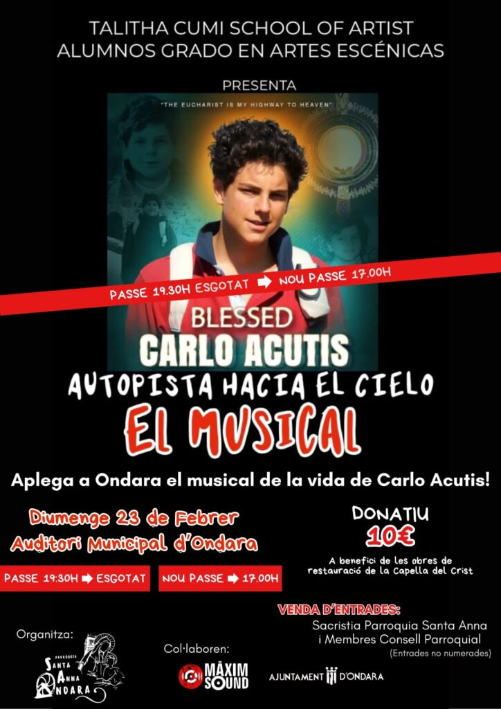 «CARLO ACUTIS – Highway to Heaven, The Musical» in Ondara, Alicante