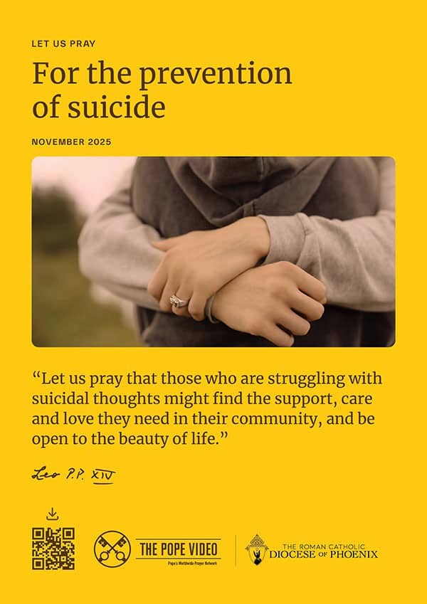Pope Leo XIV calls for support for those struggling with suicidal thoughts