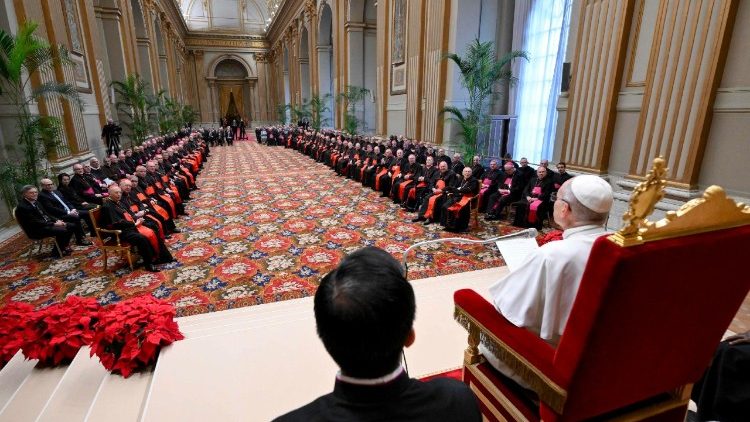 Pope Leo XIV calls the Roman Curia to be more missionary and a sign of communion in a divided world